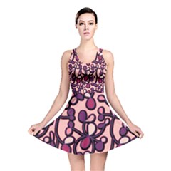 Pink And Purple Pattern Reversible Skater Dress by Valentinaart