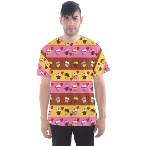 Cupcakes Pattern Men s Sport Mesh Tee by Valentinaart