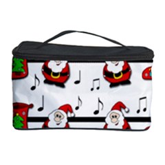 Xmas Song Pattern Cosmetic Storage Case by Valentinaart