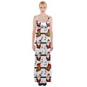 Xmas song pattern Maxi Thigh Split Dress View1