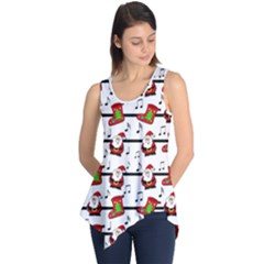 Xmas Song Pattern Sleeveless Tunic by Valentinaart