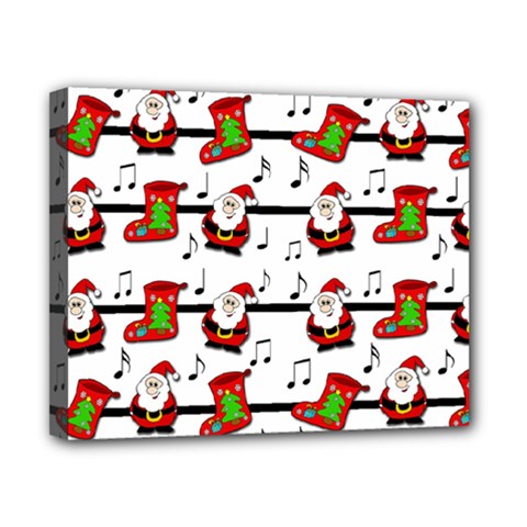 Xmas Song Pattern Canvas 10  X 8  by Valentinaart