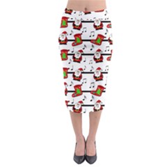 Xmas Song Pattern Midi Pencil Skirt by Valentinaart