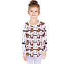 Xmas song pattern Kids  Long Sleeve Tee View1