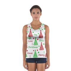 New Year Pattern Women s Sport Tank Top  by Valentinaart