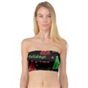 New Year pattern - red and green Bandeau Top View1