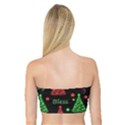 New Year pattern - red and green Bandeau Top View2