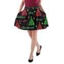 New Year pattern - red and green A-Line Pocket Skirt View1