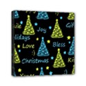 New Year pattern - blue and yellow Mini Canvas 6  x 6  View1