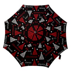 New Year Pattern - Red Hook Handle Umbrellas (large) by Valentinaart