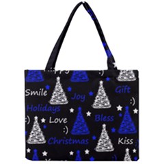 New Year Pattern - Blue Mini Tote Bag by Valentinaart