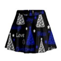 New Year pattern - blue Mini Flare Skirt View1