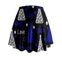 New Year pattern - blue Mini Flare Skirt View2