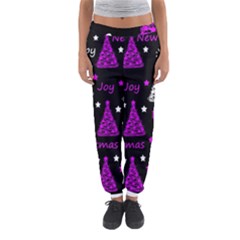 New Year Pattern - Purple Women s Jogger Sweatpants by Valentinaart