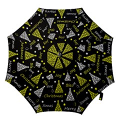 New Year Pattern - Yellow Hook Handle Umbrellas (large) by Valentinaart