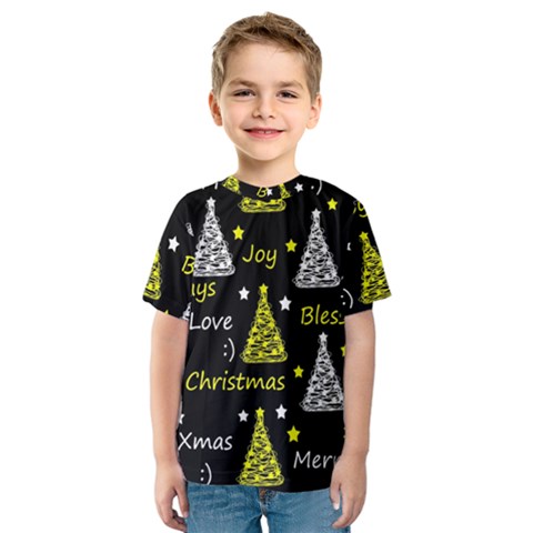 New Year Pattern - Yellow Kids  Sport Mesh Tee by Valentinaart