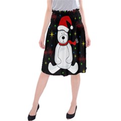 Polar Bear - Xmas Design Midi Beach Skirt by Valentinaart