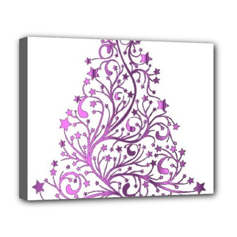 Elegant Starry Christmas Pink Metallic Look Deluxe Canvas 20  X 16   by yoursparklingshop