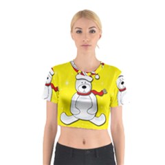 Polar Bear - Yellow Cotton Crop Top