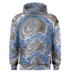 Silver Gray Blue Geometric Art Circle Men s Pullover Hoodie by yoursparklingshop