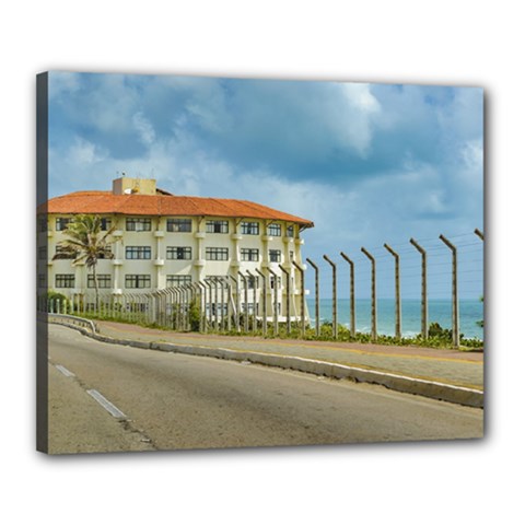 Eclectic Style Building Natal Brazil Canvas 20  X 16  by dflcprints