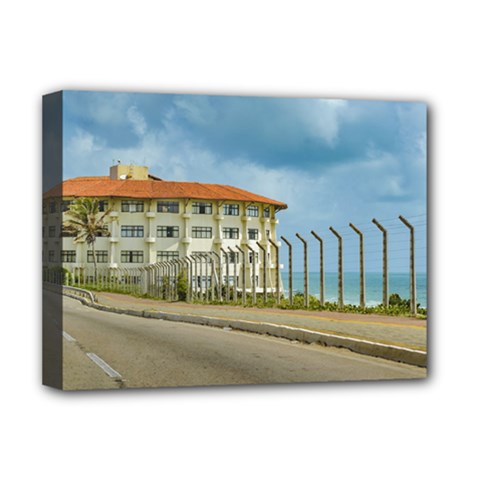 Eclectic Style Building Natal Brazil Deluxe Canvas 16  X 12   by dflcprints