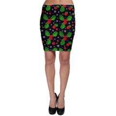 Xmas Magical Pattern Bodycon Skirt by Valentinaart