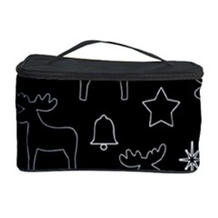 Black Xmas Pattern Cosmetic Storage Case