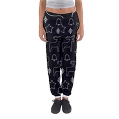 Black Xmas Pattern Women s Jogger Sweatpants