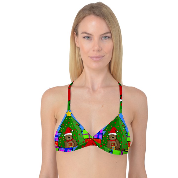 Xmas gifts Reversible Tri Bikini Top