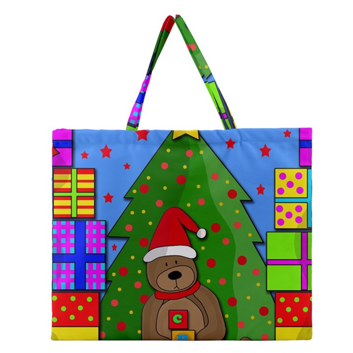 Xmas gifts Zipper Large Tote Bag