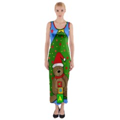 Xmas Gifts Fitted Maxi Dress