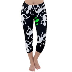 Green Lizards  Capri Winter Leggings 