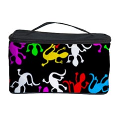 Colorful Lizards Pattern Cosmetic Storage Case by Valentinaart