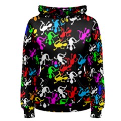 Colorful Lizards Pattern Women s Pullover Hoodie