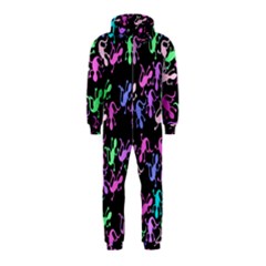 Purple Lizards Pattern Hooded Jumpsuit (kids)