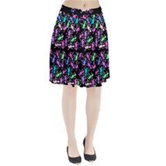 Purple Lizards Pattern Pleated Skirt by Valentinaart