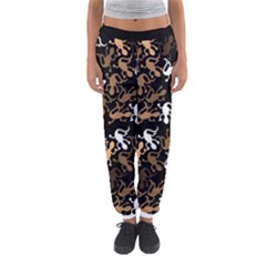 Brown Lizards Pattern Women s Jogger Sweatpants by Valentinaart