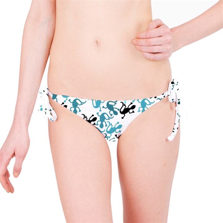 Lizards pattern - blue Bikini Bottom