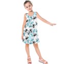 Lizards pattern - blue Kids  Sleeveless Dress View1