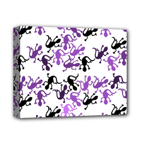 Lizards Pattern - Purple Deluxe Canvas 14  X 11  by Valentinaart