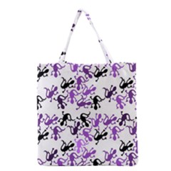 Lizards Pattern - Purple Grocery Tote Bag by Valentinaart