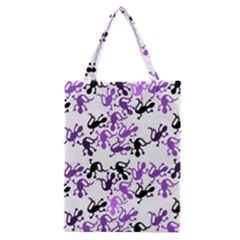 Lizards Pattern - Purple Classic Tote Bag by Valentinaart