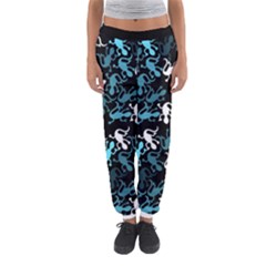 Cyan Lizards Pattern Women s Jogger Sweatpants by Valentinaart