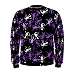 Purple Lizards Pattern Men s Sweatshirt by Valentinaart