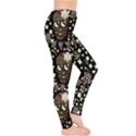 Floral Skulls With Sugar On Leggings  View4