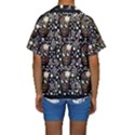 Floral Skulls With Sugar On Kids  Short Sleeve Swimwear View2