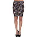 Floral Skulls With Sugar On Bodycon Skirt View1