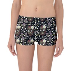 Floral Skulls With Sugar On Reversible Bikini Bottoms by pepitasart