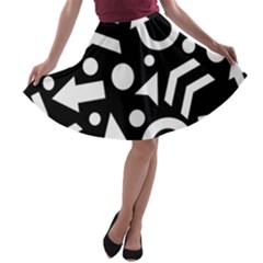 Right Direction A-line Skater Skirt by Valentinaart